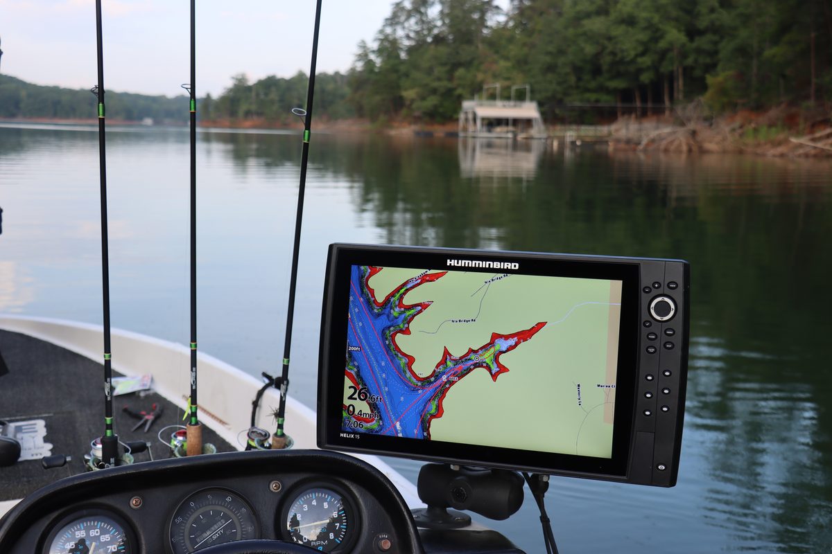 Garmin and Humminbird fish finder training on Lake Lanier